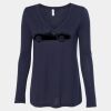 Women's Flowy Long Sleeve V-Neck Tee Thumbnail