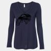 Women's Flowy Long Sleeve V-Neck Tee Thumbnail