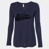 Women's Flowy Long Sleeve V-Neck Tee Thumbnail