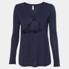 Women's Flowy Long Sleeve V-Neck Tee Thumbnail