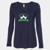 Women's Flowy Long Sleeve V-Neck Tee Thumbnail