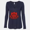 Women's Flowy Long Sleeve V-Neck Tee Thumbnail