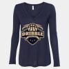 Women's Flowy Long Sleeve V-Neck Tee Thumbnail