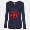 Women's Flowy Long Sleeve V-Neck Tee Thumbnail