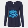 Women's Flowy Long Sleeve V-Neck Tee Thumbnail