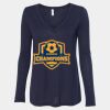 Women's Flowy Long Sleeve V-Neck Tee Thumbnail