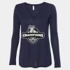 Women's Flowy Long Sleeve V-Neck Tee Thumbnail