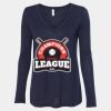 Women's Flowy Long Sleeve V-Neck Tee Thumbnail