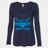 Women's Flowy Long Sleeve V-Neck Tee Thumbnail