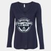 Women's Flowy Long Sleeve V-Neck Tee Thumbnail