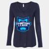 Women's Flowy Long Sleeve V-Neck Tee Thumbnail