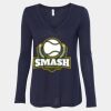 Women's Flowy Long Sleeve V-Neck Tee Thumbnail