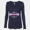 Women's Flowy Long Sleeve V-Neck Tee Thumbnail