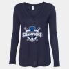 Women's Flowy Long Sleeve V-Neck Tee Thumbnail
