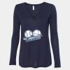 Women's Flowy Long Sleeve V-Neck Tee Thumbnail