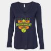 Women's Flowy Long Sleeve V-Neck Tee Thumbnail
