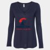 Women's Flowy Long Sleeve V-Neck Tee Thumbnail