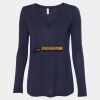 Women's Flowy Long Sleeve V-Neck Tee Thumbnail