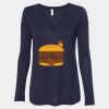 Women's Flowy Long Sleeve V-Neck Tee Thumbnail
