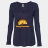 Women's Flowy Long Sleeve V-Neck Tee Thumbnail