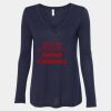 Women's Flowy Long Sleeve V-Neck Tee Thumbnail
