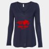 Women's Flowy Long Sleeve V-Neck Tee Thumbnail