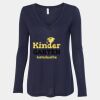 Women's Flowy Long Sleeve V-Neck Tee Thumbnail