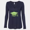 Women's Flowy Long Sleeve V-Neck Tee Thumbnail
