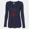 Women's Flowy Long Sleeve V-Neck Tee Thumbnail