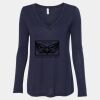 Women's Flowy Long Sleeve V-Neck Tee Thumbnail