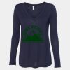 Women's Flowy Long Sleeve V-Neck Tee Thumbnail