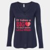 Women's Flowy Long Sleeve V-Neck Tee Thumbnail
