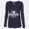 Women's Flowy Long Sleeve V-Neck Tee Thumbnail