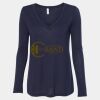 Women's Flowy Long Sleeve V-Neck Tee Thumbnail