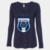 Women's Flowy Long Sleeve V-Neck Tee Thumbnail
