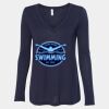 Women's Flowy Long Sleeve V-Neck Tee Thumbnail