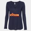 Women's Flowy Long Sleeve V-Neck Tee Thumbnail