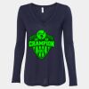 Women's Flowy Long Sleeve V-Neck Tee Thumbnail