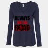 Women's Flowy Long Sleeve V-Neck Tee Thumbnail