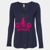 Women's Flowy Long Sleeve V-Neck Tee Thumbnail