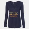 Women's Flowy Long Sleeve V-Neck Tee Thumbnail
