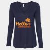 Women's Flowy Long Sleeve V-Neck Tee Thumbnail