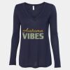 Women's Flowy Long Sleeve V-Neck Tee Thumbnail