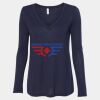 Women's Flowy Long Sleeve V-Neck Tee Thumbnail