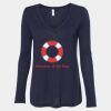Women's Flowy Long Sleeve V-Neck Tee Thumbnail