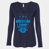 Women's Flowy Long Sleeve V-Neck Tee Thumbnail