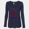 Women's Flowy Long Sleeve V-Neck Tee Thumbnail