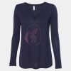 Women's Flowy Long Sleeve V-Neck Tee Thumbnail