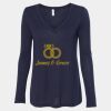 Women's Flowy Long Sleeve V-Neck Tee Thumbnail