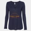 Women's Flowy Long Sleeve V-Neck Tee Thumbnail